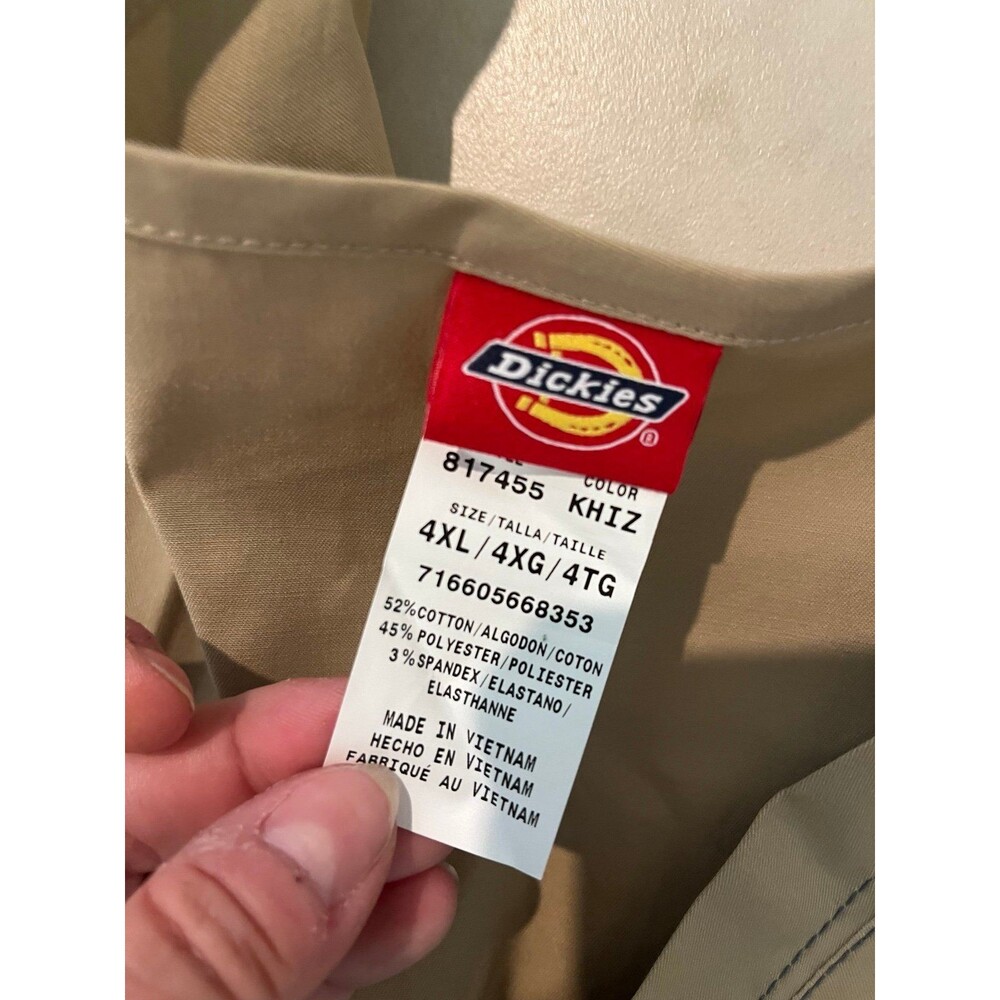 NWT dickies 4XL nurse scrub top beige UF6 - Picture 4 of 4